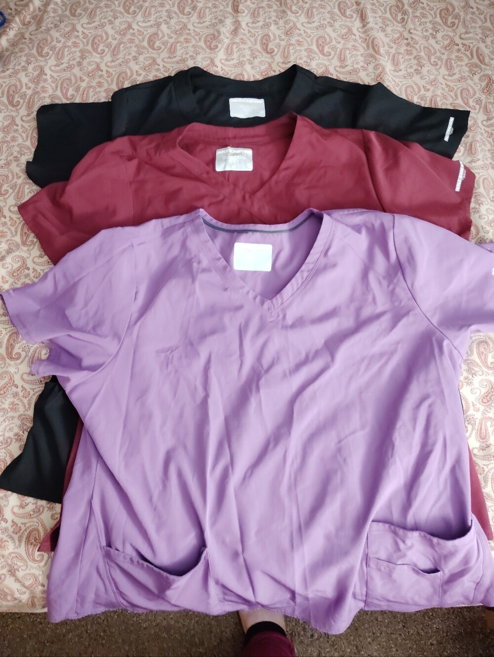 Lot Of 3 Women's Scrub Tops Skechers Brand